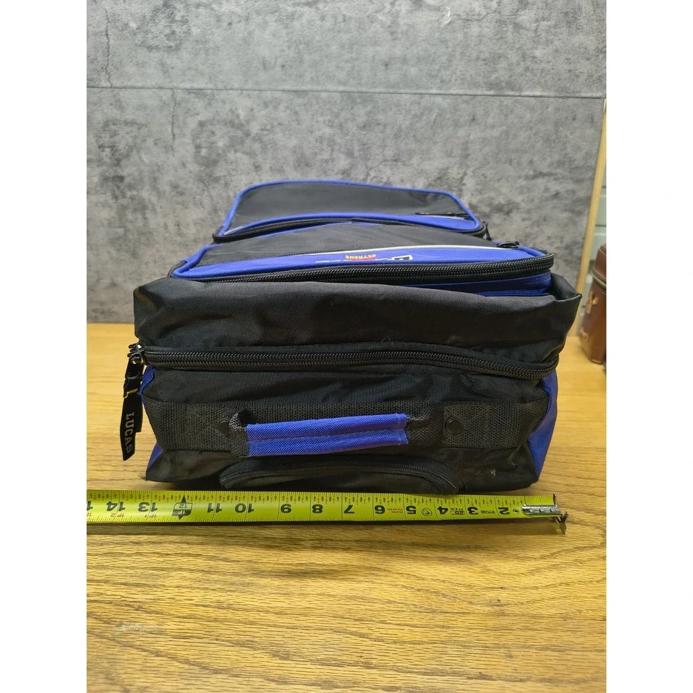Property Of Lucas Equipment Rolling Luggage Travel Bag Purple/Blue